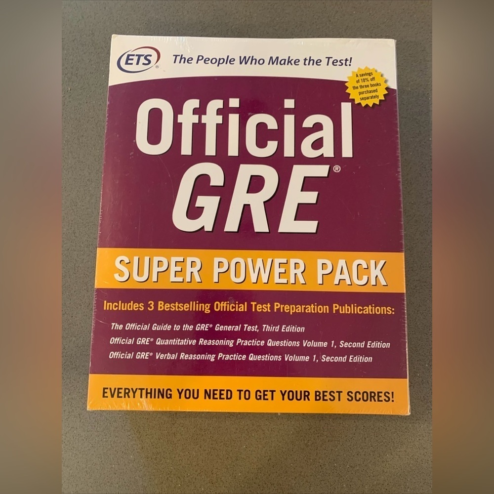Brand New - ETS Official GRE Super Power Pack Second Edition Paperback - 2017